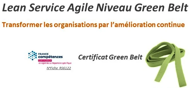 formation Lean Service Agile certification green belt